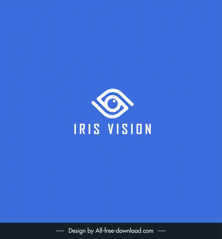 Logo de vision d’iris pour modèle d’entreprise à but non lucratif textes plats croquis d’œil