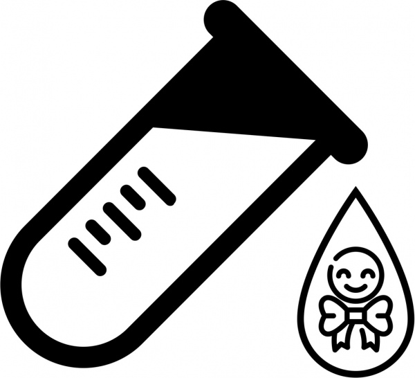 immagine vettoriale di IVF logo set nascita di biotecnologia di icona inseminazione artificiale bioingegneria dell'embrione in lineare design sottile