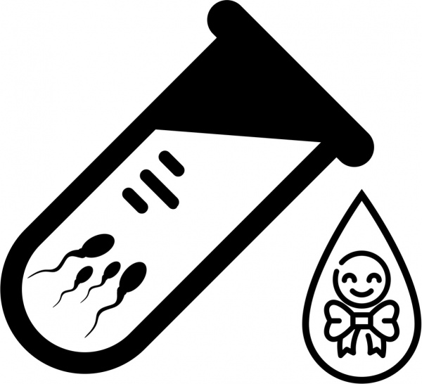 IVF logo wektor graficzny zestaw ikona sztucznej inseminacji bioinżynierii biotechnologii urodzenia embrionu w liniowej płaski kontur cienka konstrukc