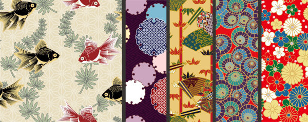 latar belakang pola dekoratif Jepang