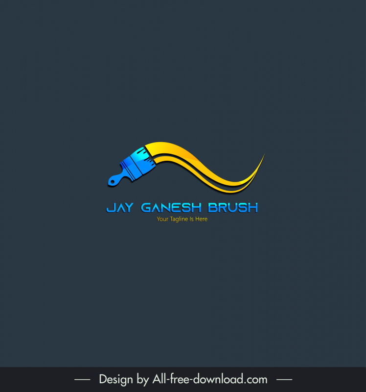 jay ganesh brush logotype dynamic modern curves décor