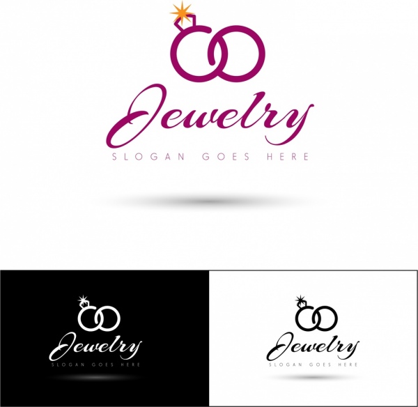 gioielli logo presenta simboli ornamento calligrafia