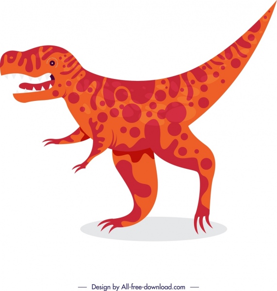 Jurajski tło tyrannosaurusrex ikona kolorowy kreskówka szkicu