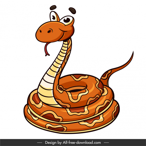 König Kobra Ikone handgezeichnet Cartoon Skizze
