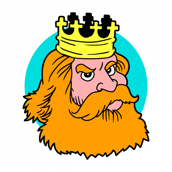 mascota de la cabeza del rey