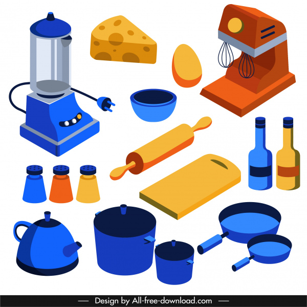 elementos de diseño de cocina dispositivo herramienta de dibujo de alimentos
