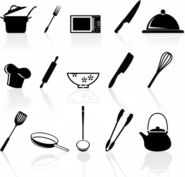 conjunto de ícones de utensílio de cozinha