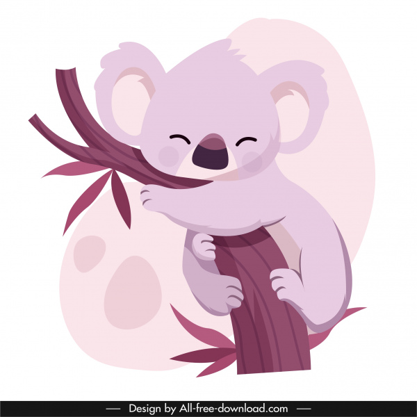 ícone coala esboço de desenho animado bonito