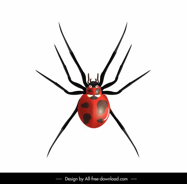 Marienkäfer-Insekt-Symbol farbig modernes design