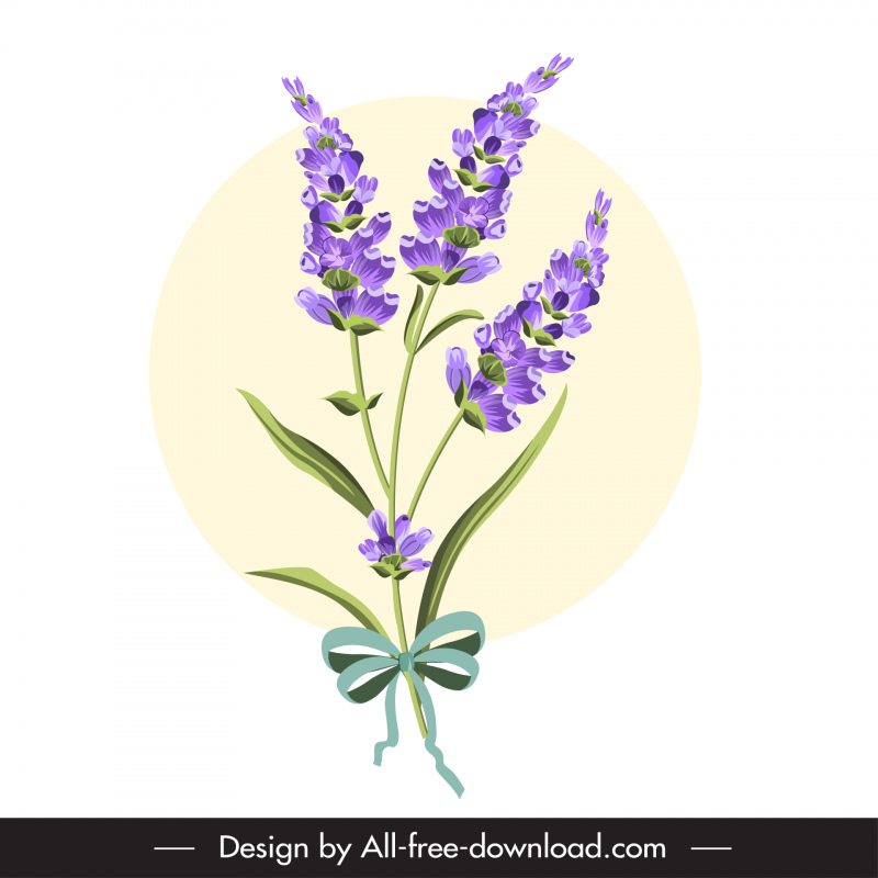 Lavender Francia Bouquet Icon Elegante Classic Sketch