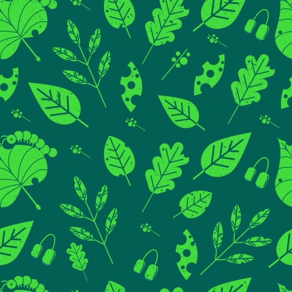 daun latar belakang desain hijau gelap