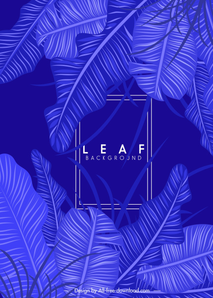 Leaf Einfarbiger Hintergrund dunkel blaues design