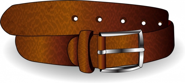 Cinturon de cuero marron brillante diseño icono