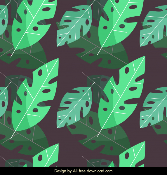 Blätter Hintergrund klassisches dunkelgrünes flaches Design