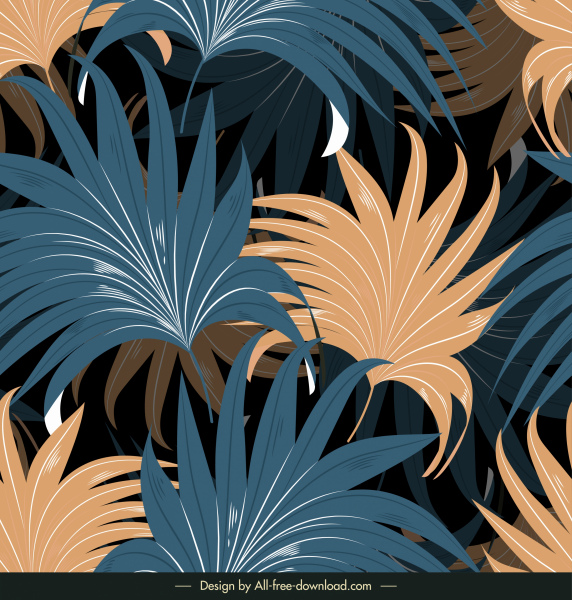 листья фона цветной классический дизайн декора пышный дизайн