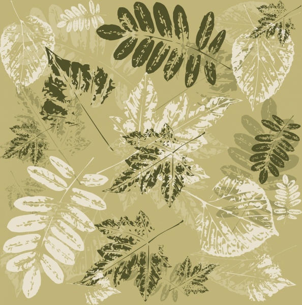 hojas de fondo grunge decoración clásica impresión diseño
