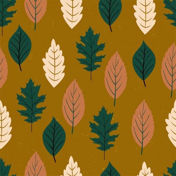 나뭇잎 패턴 색된 평면 장식