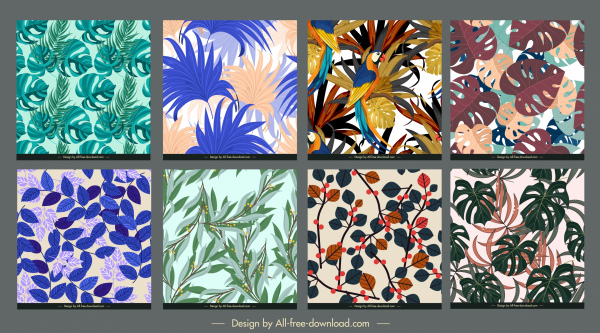 folhas padrão modelos coloridos esboço clássico