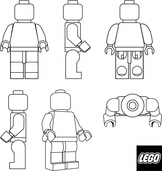 Positions des mini-figurines LEGO