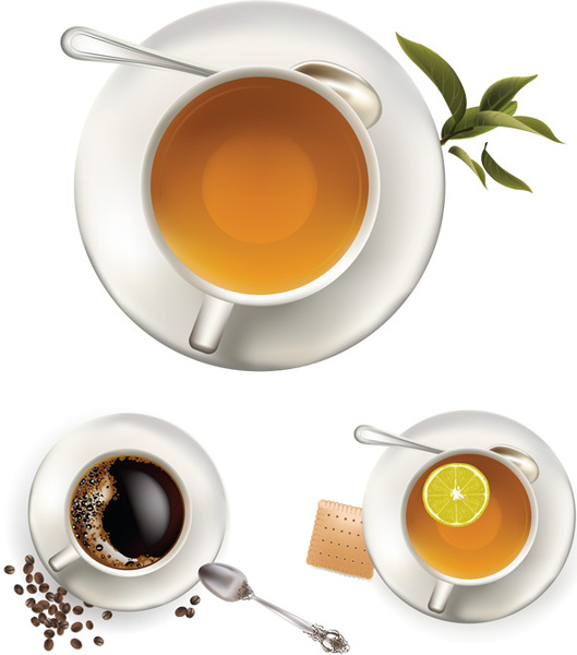 レジャーコーヒーと紅茶のベクトル