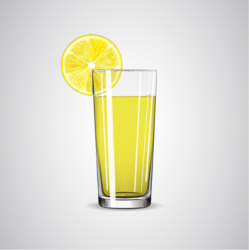 レモン汁ベクターセット3