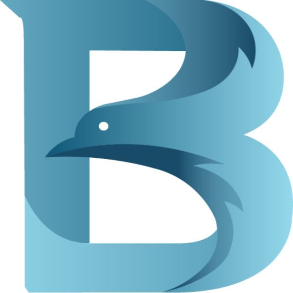 güvercin logo kavramı yaratıcı ve zarif logosu desig ücretsiz vektör ve pngeps ile mektup b