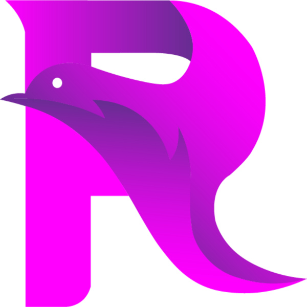 文字 r に、鳩ロゴのコンセプト クリエイティブでエレガントなロゴ desig フリー ベクターと pngeps