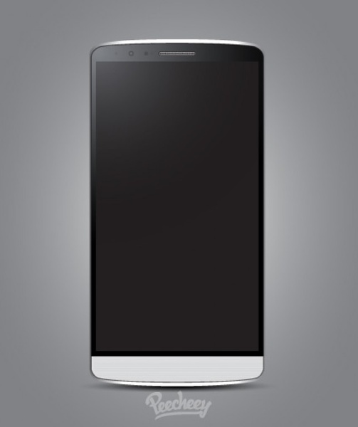 LG smartphone mockup desain realistis