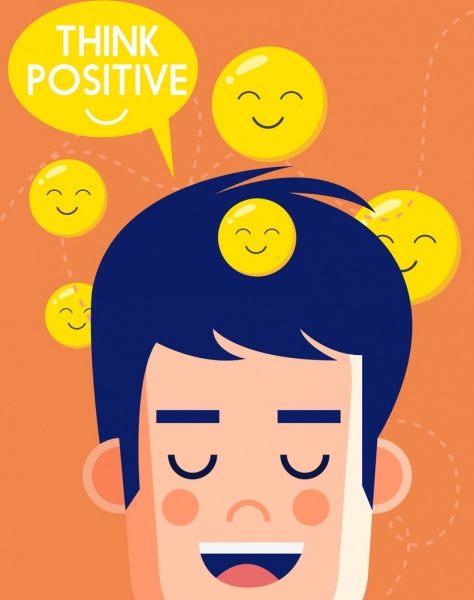Lebensstil Poster Mann Kopf Rede Blase Lächeln emoticon