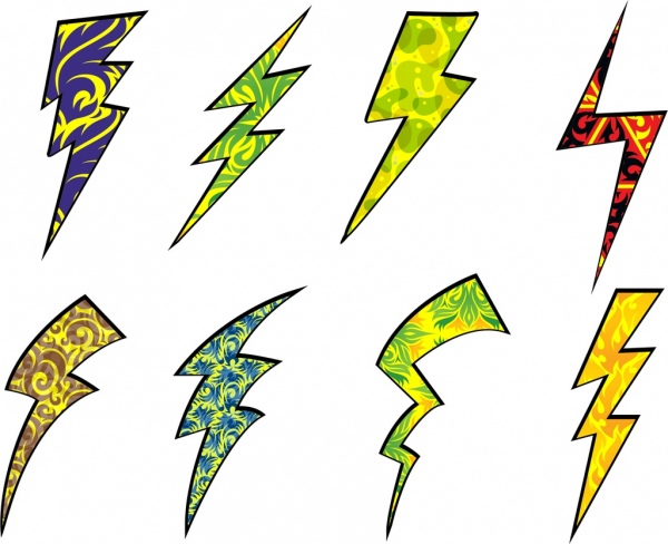 雷の設計要素の色の様々 な形の分離