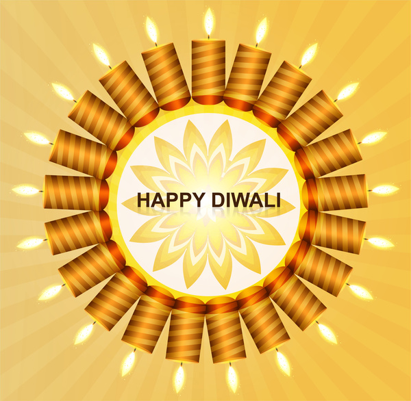 Lluminated Öllampe auf schöne Diwali Hintergrund