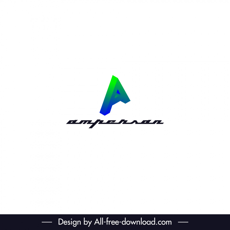 логотип амперсан шаблон современный динамический дизайн