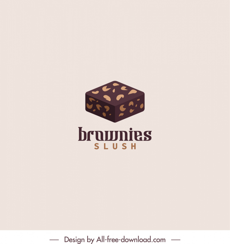 логотип брауни слякоть шоколадный торт