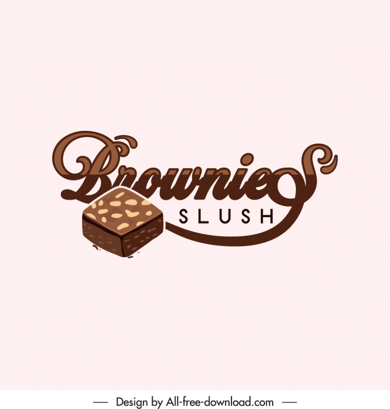 логотип брауни слякоть шоколадный торт 3