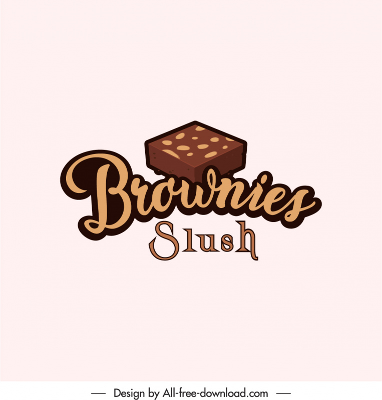 логотип брауни слякоть шоколадный торт 9