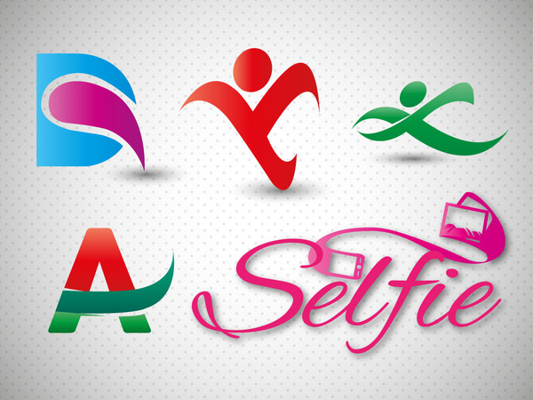 Logo-Design-Elemente in abstrakte Beschriftung Abbildung