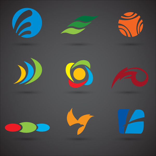 Logo-Design mit abstrakten Darstellung auf dunklem Hintergrund
