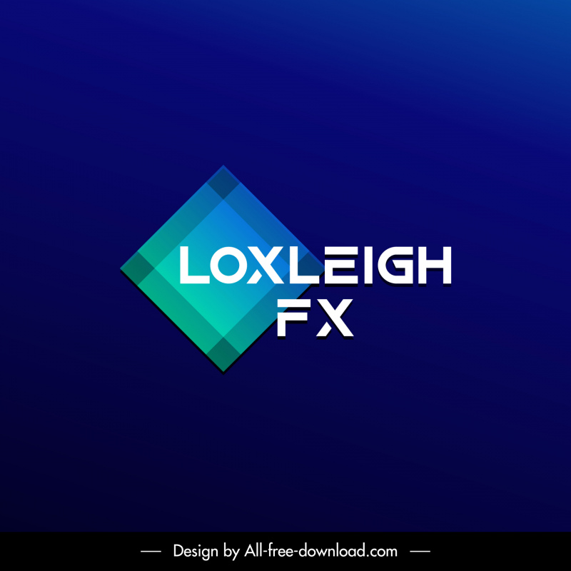 Logo Loxleigh FX Vorlage Moderne Geometrie Texte Dekor
