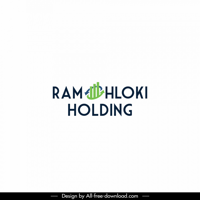 Logotipo Ramohloki Plantilla Elegante Texto Gráfico Elementos Decoración