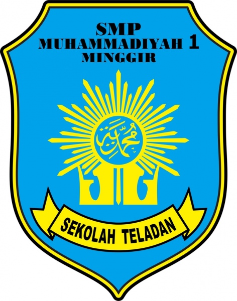 logo SMP Muhammadiyah 1 Minggir vektor