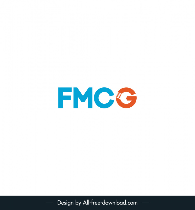 inicio del logotipo fmcg unidad de fabricación de productos y unidades de fabricación de ingeniería plantilla elegante textos planos diseño