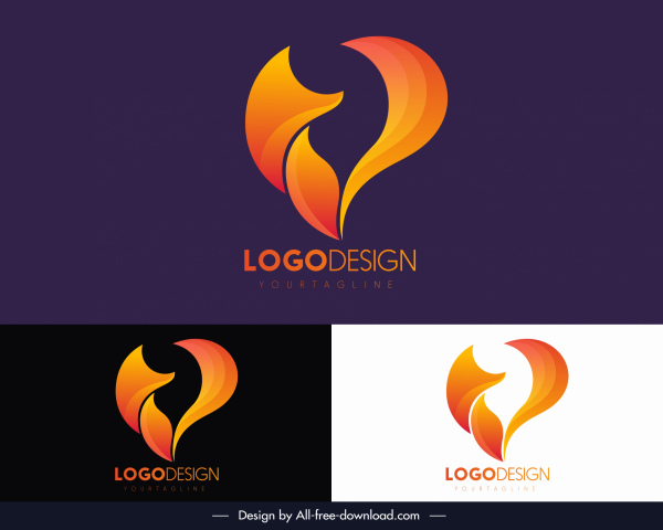 template logo dekorasi berbentuk abstrak