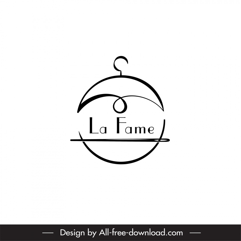 logo x la fame одежда логотип шаблон круг вихрь эскиз