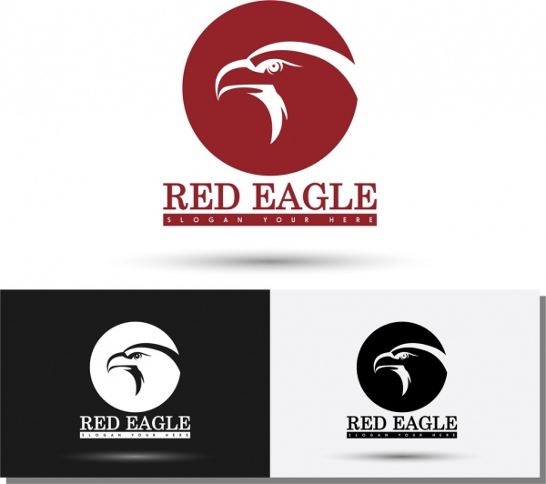 Logos plantillas dibujo Eagle icono silueta estilo