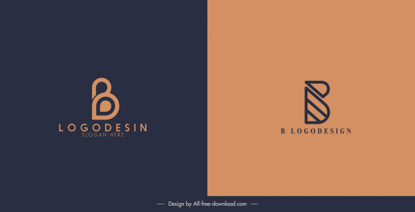 Logotyp-Vorlagen flache Formen Skizze
