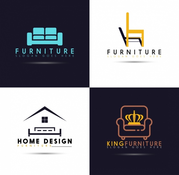 isolasi logotypes datar desain furniture ikon