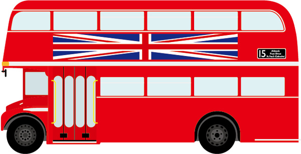 Лондонский автобус простой вектор