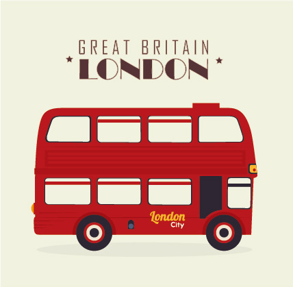 vetor de projeto de ônibus da cidade de Londres