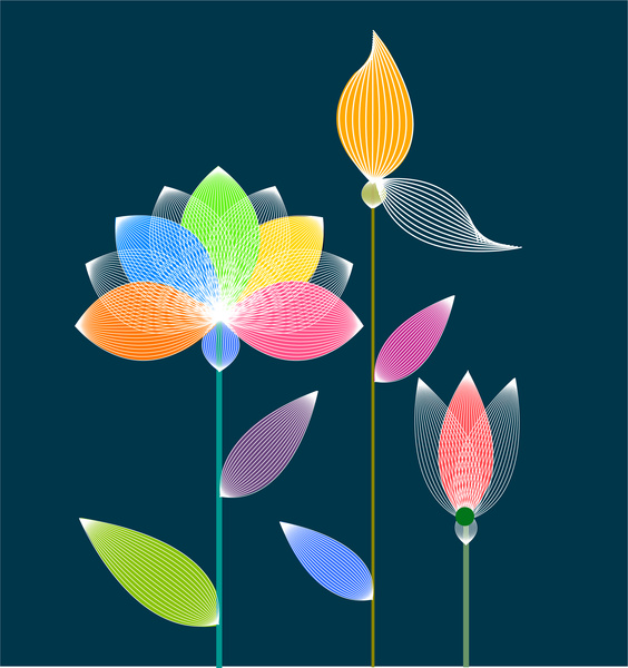 Lotus çiçeği dijital kavramı