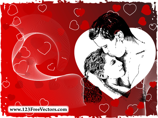 amour couple vector